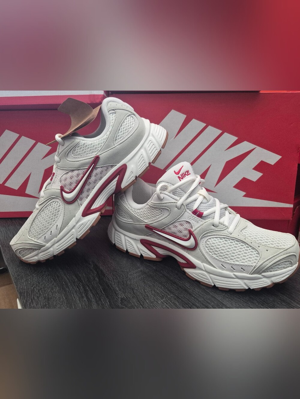 Nike Women’s White and Pink Athletic Sneakers